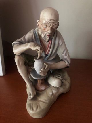 2 Figuras pareja ancianos chinos