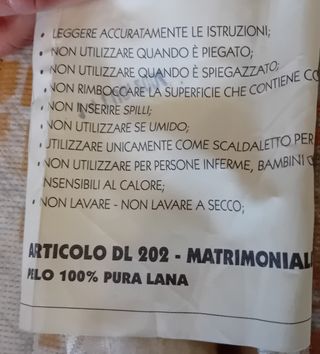 Scaldaletto elettrico matrimoniale