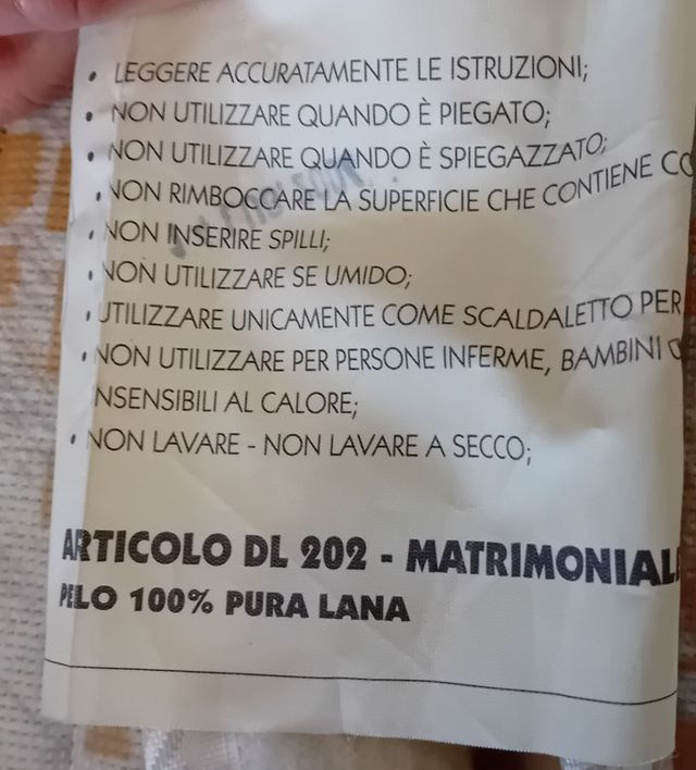 Scaldaletto elettrico matrimoniale