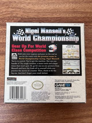 Nigel Mansell’s Racing Game Boy