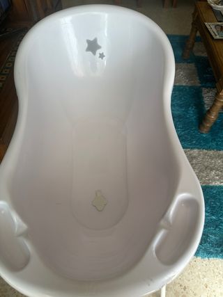 Lote bañera bebe + parque cuna seminuevo