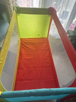 Lote bañera bebe + parque cuna seminuevo