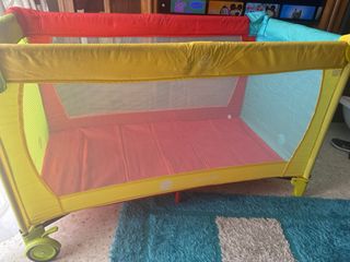 Lote bañera bebe + parque cuna seminuevo