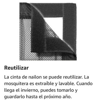 Cortina mosquitera magnética negra  198x226