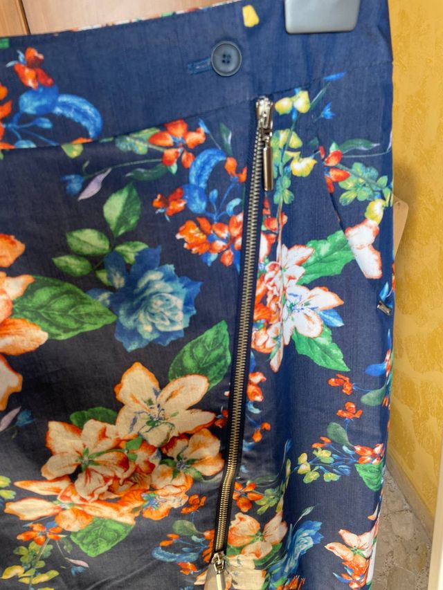 Monnari Gonna Floreale Donna Blu 36