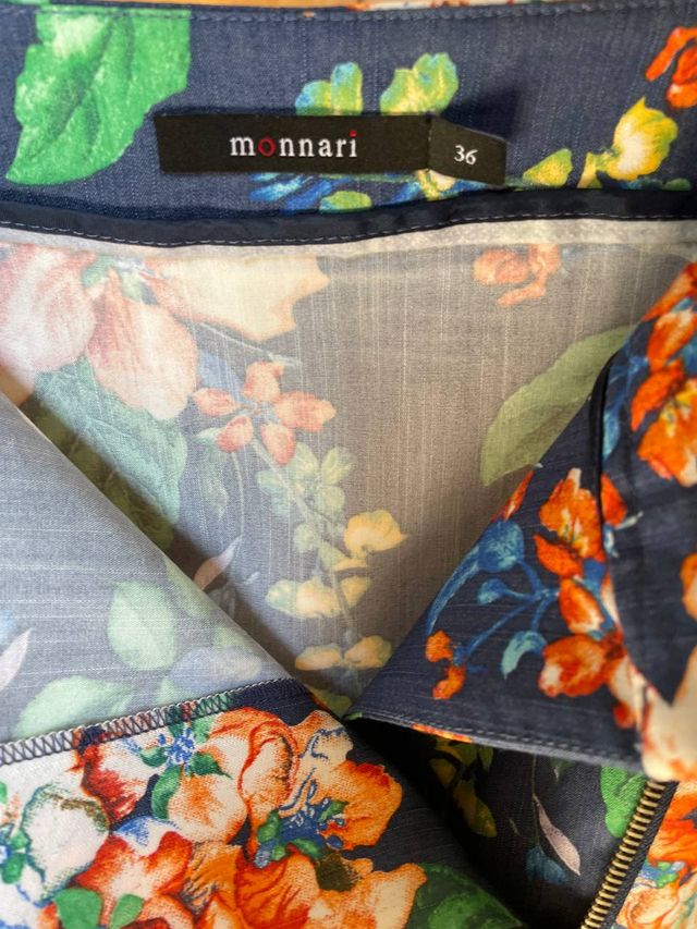 Monnari Gonna Floreale Donna Blu 36