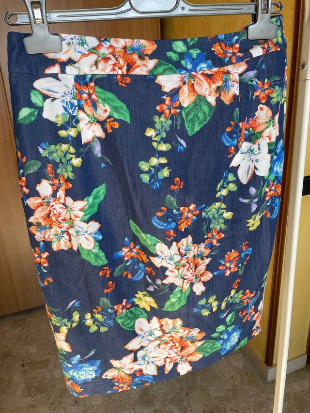 Monnari Gonna Floreale Donna Blu 36