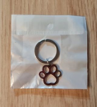 Llavero de huella de mascota.