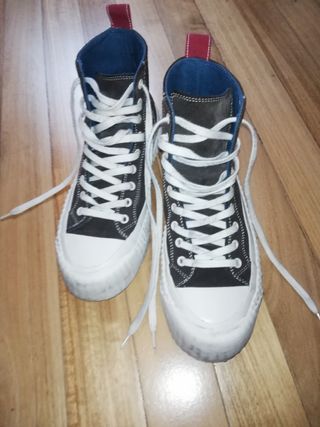 Zapatillas marrón N 40.Lambert Zara. Tipo Converse