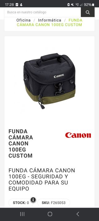Funda para camara de fotos