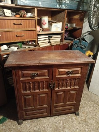 Maquina de coser singer antigua con mueble