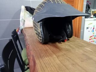 Visera y morrera para cascos custo , bandit , etc