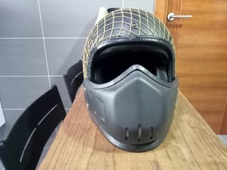 Visera y morrera para cascos custo , bandit , etc