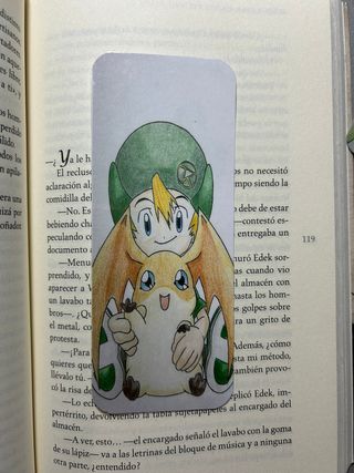 Marcapáginas Digimon adventure. TK y patamon