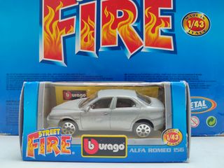 Alfa Romeo 156 burago street fire
