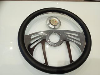 VOLANTE TUNING STYLO BILLET CUSTOM 14" PIEL NEGRO 