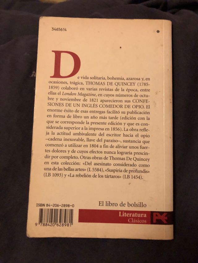 Confesiones de un inglés comedor de opio