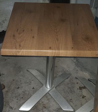 4 tavoli pieghevoli in acciaio inox