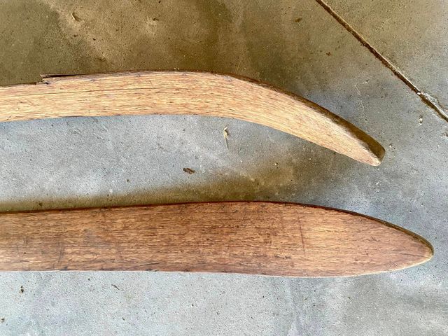 SKIS VINTAGE DE MADERA.