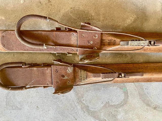 SKIS VINTAGE DE MADERA.
