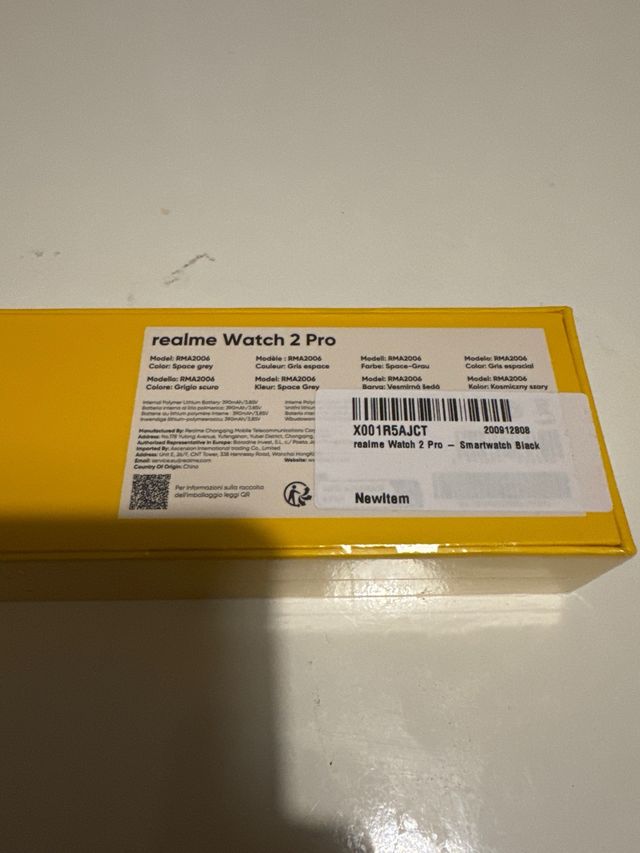 Reloj realme watch 2 pro.