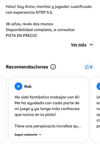 Clases particulares Tenis PISTA INCLUIDA en precio
