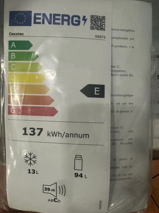 Bolero CoolMarket TT 107 Black Mini frigorífico