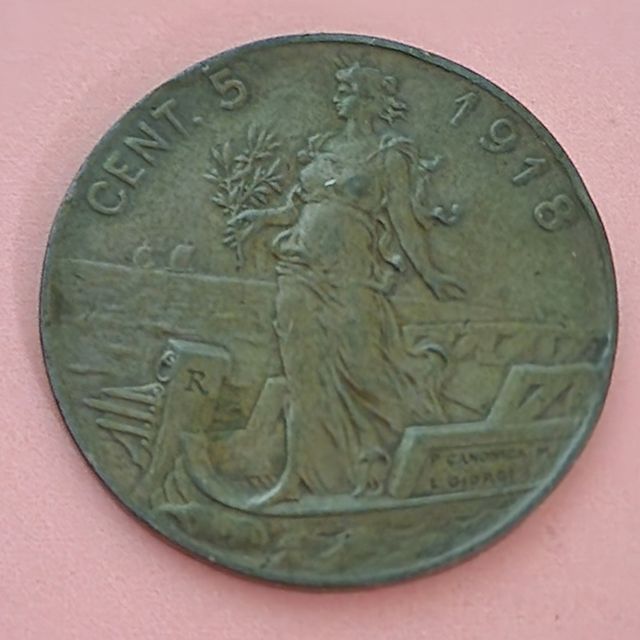 Moneta da 5 cent. Italia su Prora