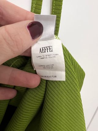 top corto canottiera verde Alberta Ferretti