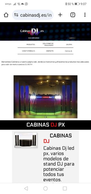 Cabina de Dj led