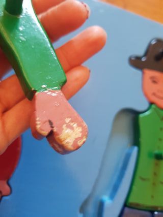 Puzzle rompecabezas juego madera vintage niños