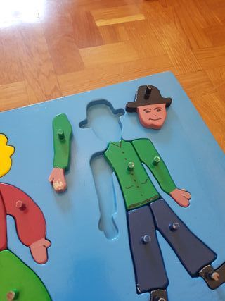 Puzzle rompecabezas juego madera vintage niños