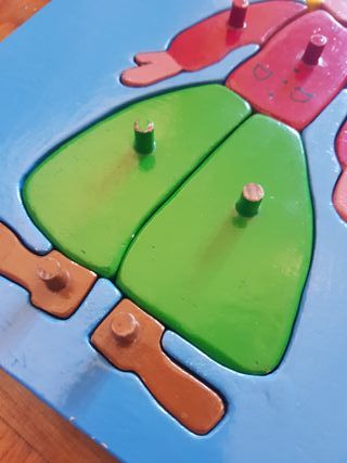 Puzzle rompecabezas juego madera vintage niños