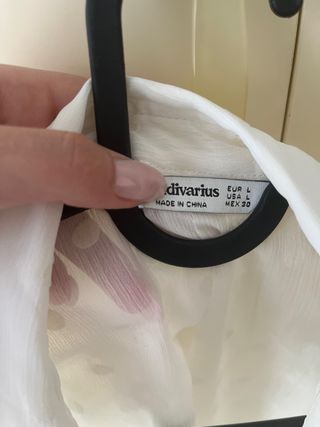 Camicia a pois trasparente