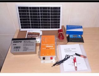 12v pastor eléctrico con kit solar