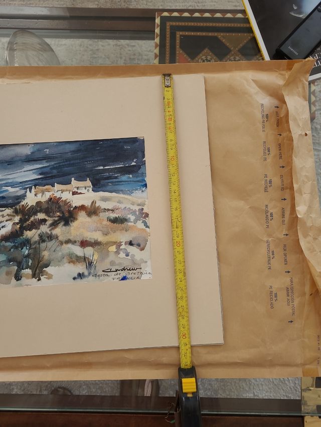 Acuarela  en tonos azules cuadro