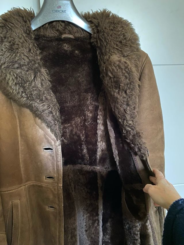 Abrigo piel autentica años 70