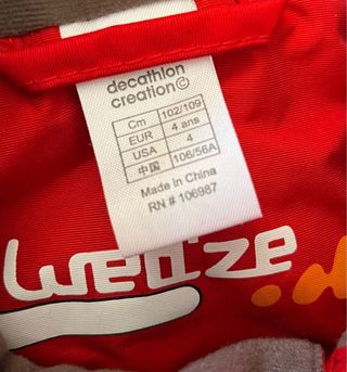 Mono nieve esqui niños 4 años