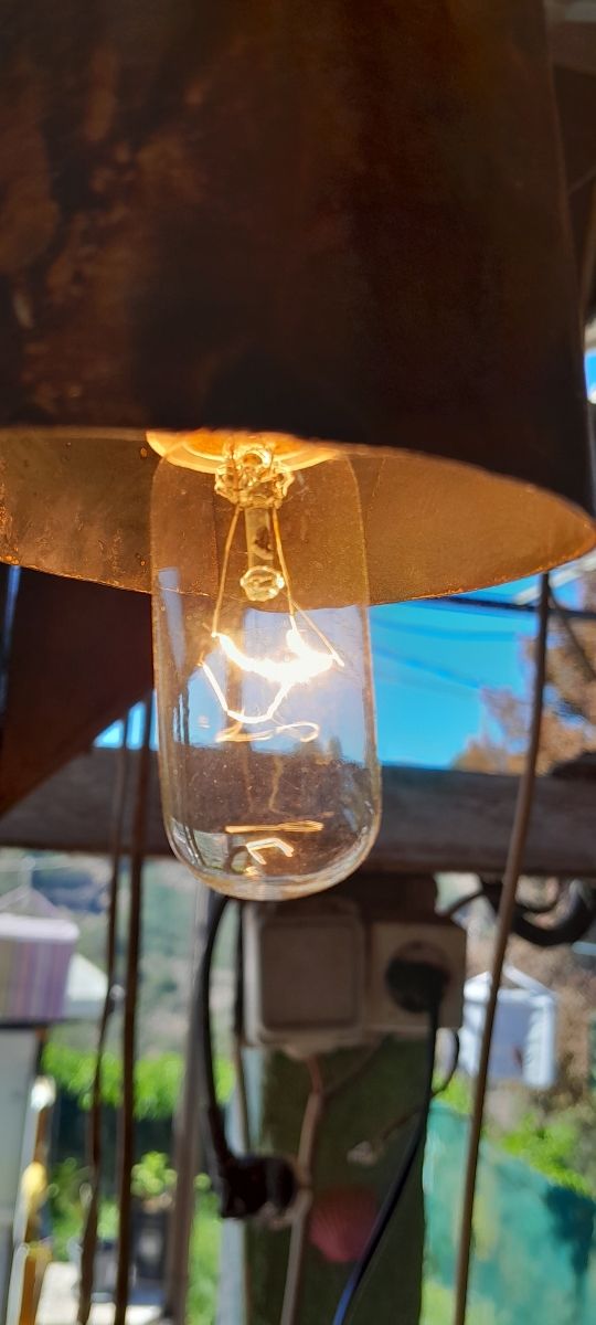 Lampara colgante rustica