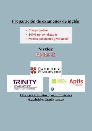 Clases de inglés para títulos B1, B2, C1