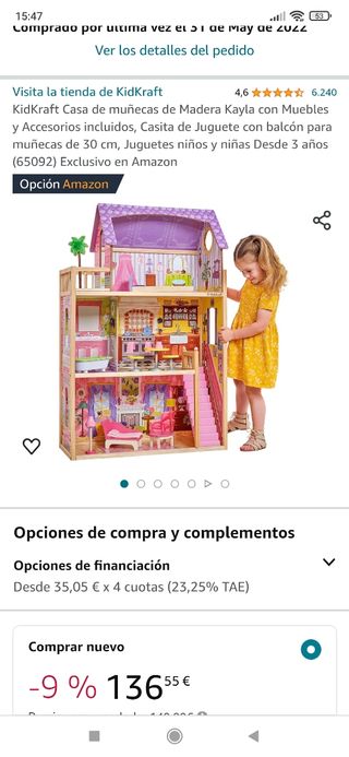 Casa de muñecas de madera