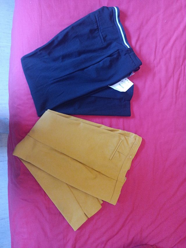 pantalones pinzas mujer