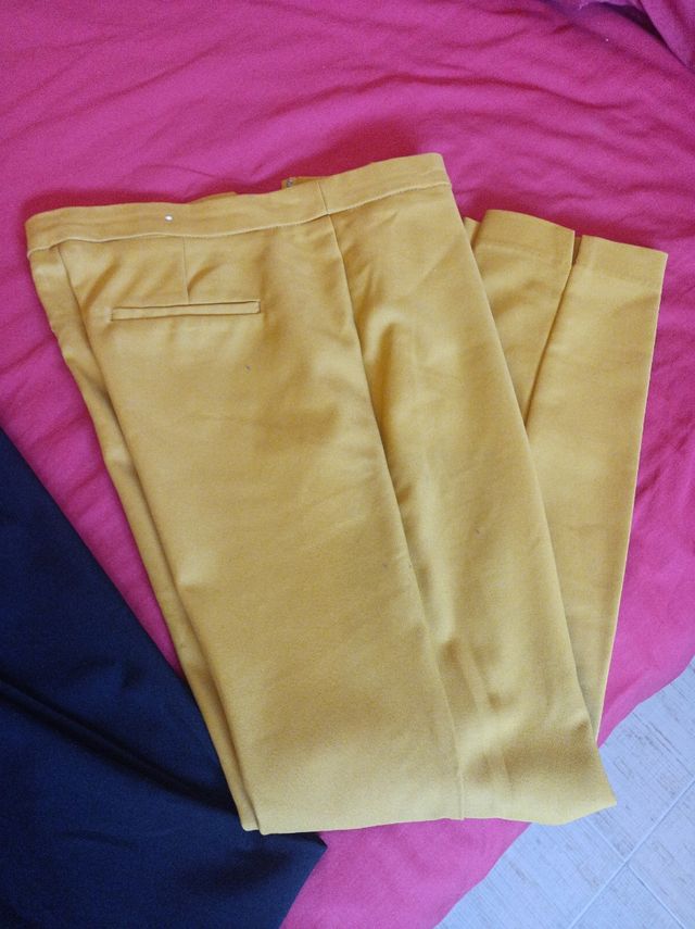 pantalones pinzas mujer
