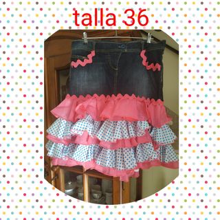 Falda campera vaquera flamenca