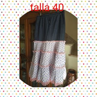 Falda campera vaquera flamenca
