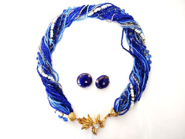 Collana Vetro di murano vintage e orecchini 