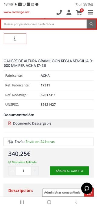 Calibre Altura/Gramil con regla ACHA 17-311