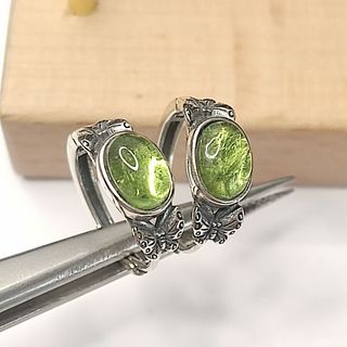 pendientes de plata con turmalina