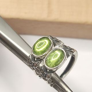 pendientes de plata con turmalina