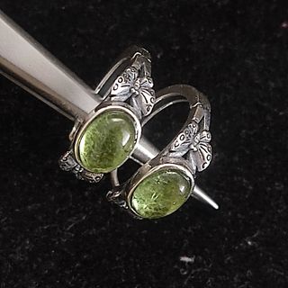 pendientes de plata con turmalina